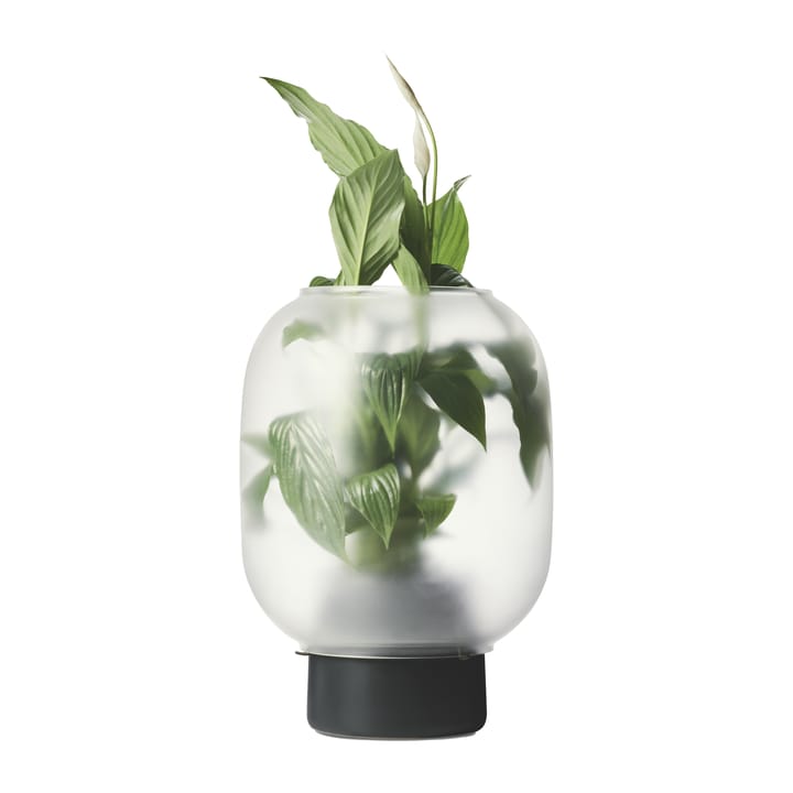 Vaso da fiori con vetro satinato Nebl Ø 26 cm, Nero Gejst