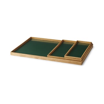 Vassoio Frame grande 35,5x50,6 cm - Rovere, verde - Gejst