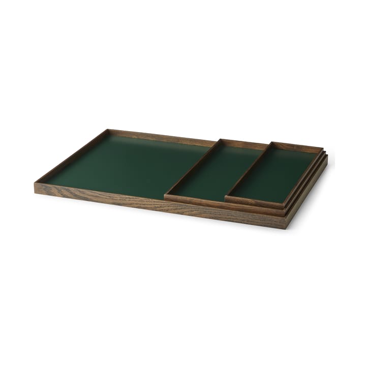 Vassoio Frame medio 23,2x34 cm - Rovere affumicato, verde - Gejst