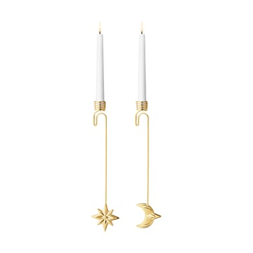 Candelabro luna e stelle 2024 - Placcato in oro - Georg Jensen