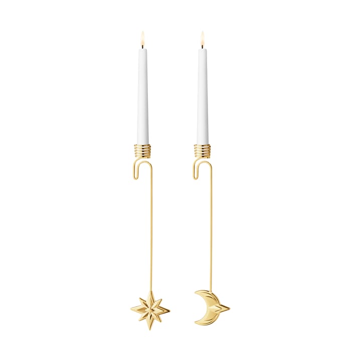 Candelabro luna e stelle 2024 - Placcato in oro - Georg Jensen