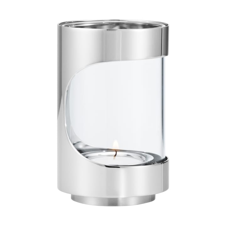 Lanterna Chrome contours hurricane 12 cm - Acciaio inossidabile - Georg Jensen