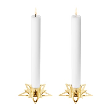 Portacandela Classic christmas star Ø9 cm, confezione da 2 - Oro - Georg Jensen