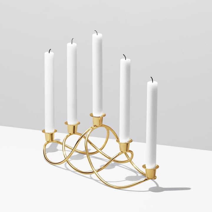 Portacandela Harmony, placcato oro Georg Jensen