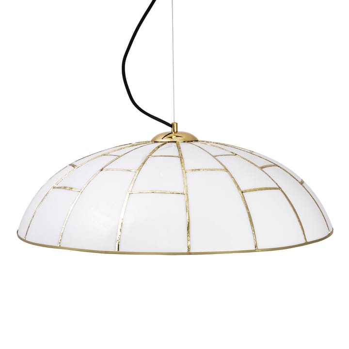 Lampada a sospensione Ombrello Ø 60 cm vetro bianco - Ottone - Globen Lighting