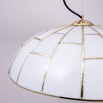 Lampada a sospensione Ombrello Ø 60 cm vetro bianco - Ottone - Globen Lighting