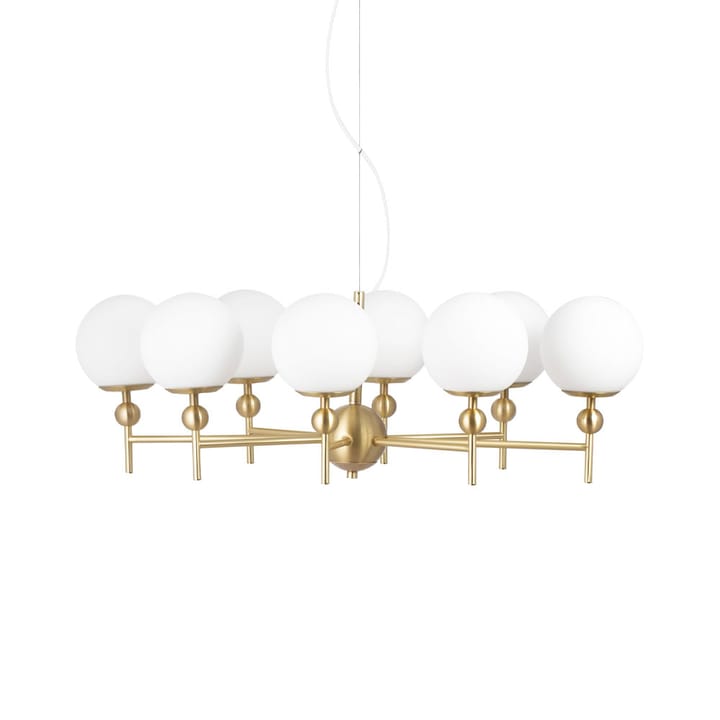 Lampadario Astrid - ottone/bianco, 8 lampadine - Globen Lighting