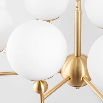 Lampadario Astrid - ottone/bianco, 8 lampadine - Globen Lighting