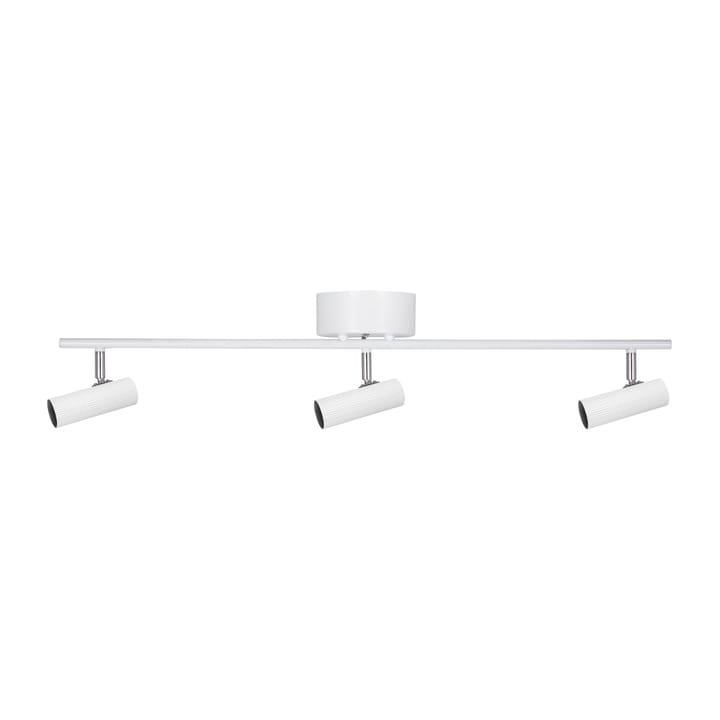 Lampadario lungo Hubble 3 - Bianco - cromo - Globen Lighting