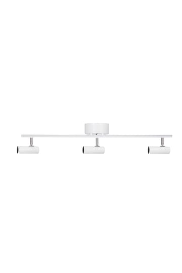 Lampadario lungo Hubble 3 - Bianco - cromo - Globen Lighting