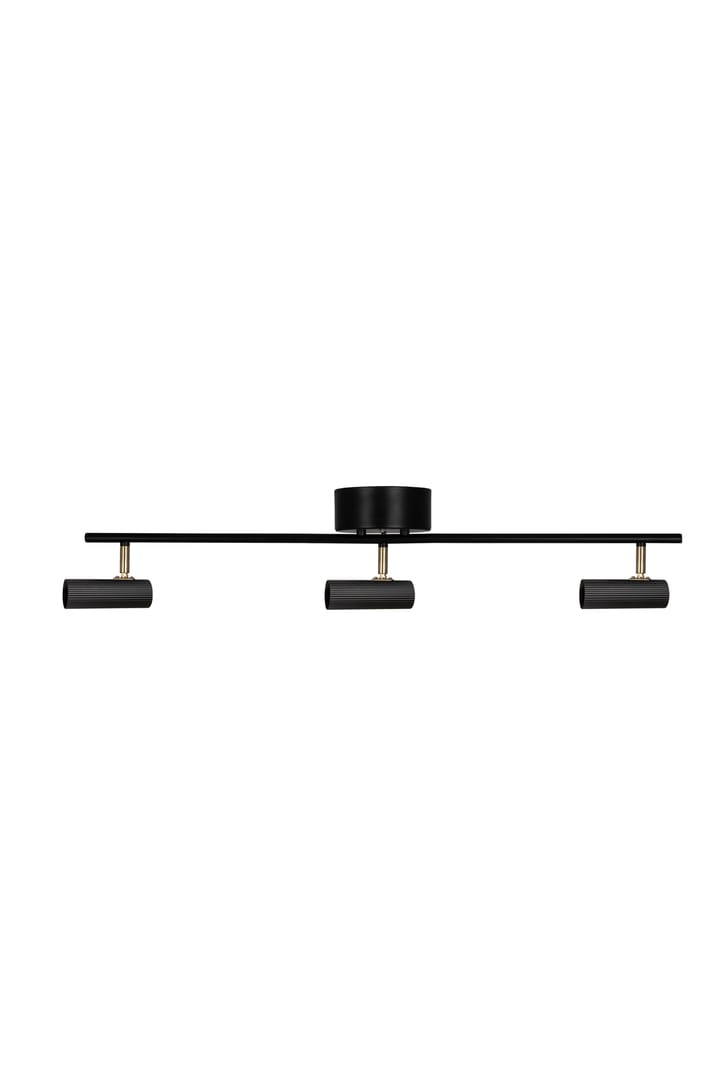 Lampadario lungo Hubble 3 - nero-ottone - Globen Lighting