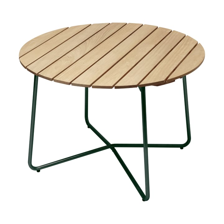 9A tavolo da pranzo - Oiled pine-green base, Ø100 cm - Grythyttan Stålmöbler