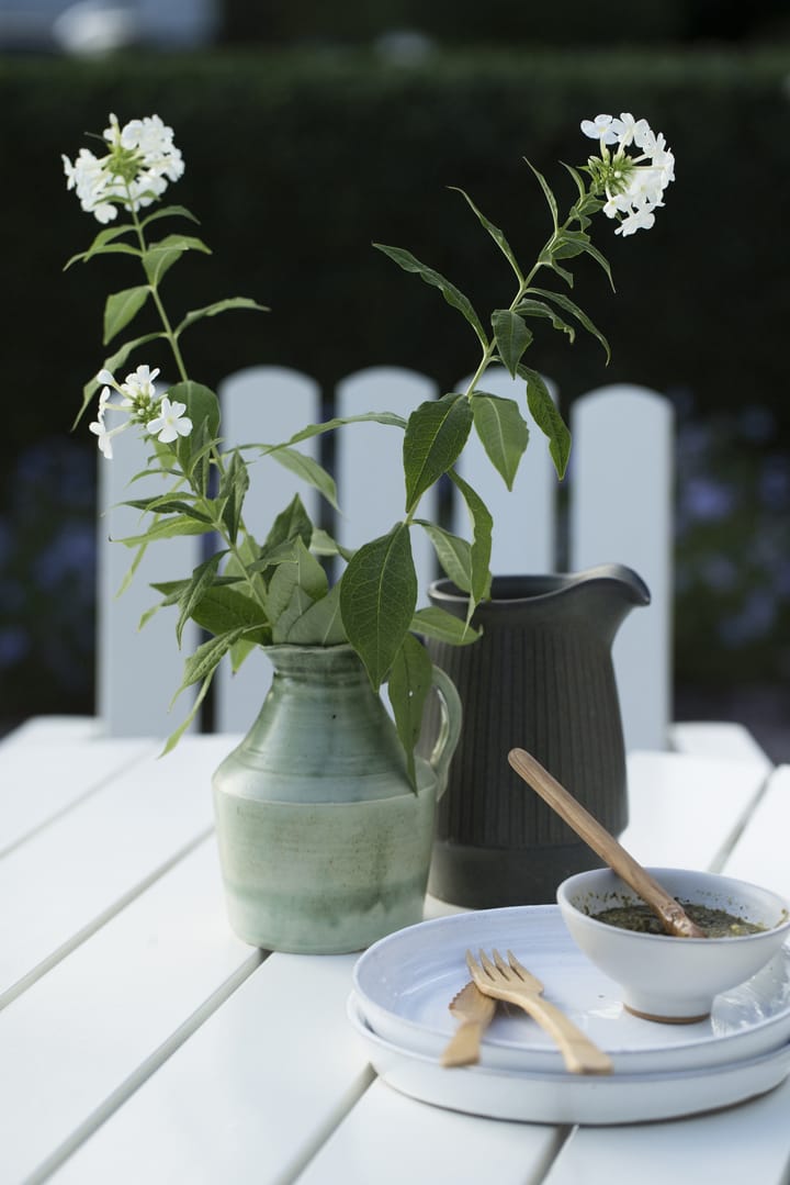 9A tavolo da pranzo, Rovere verniciato bianco Ø100 cm Grythyttan Stålmöbler