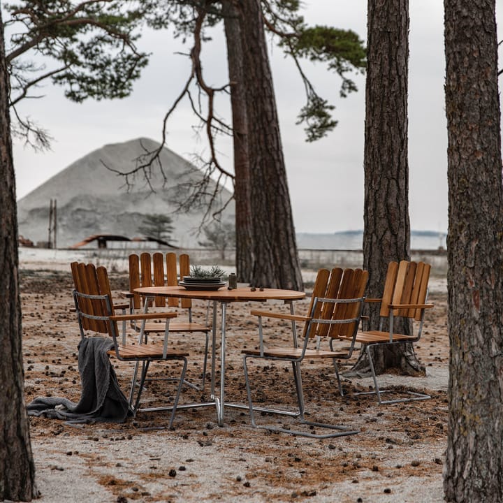 9A tavolo da pranzo, Teak Ø100 cm Grythyttan Stålmöbler