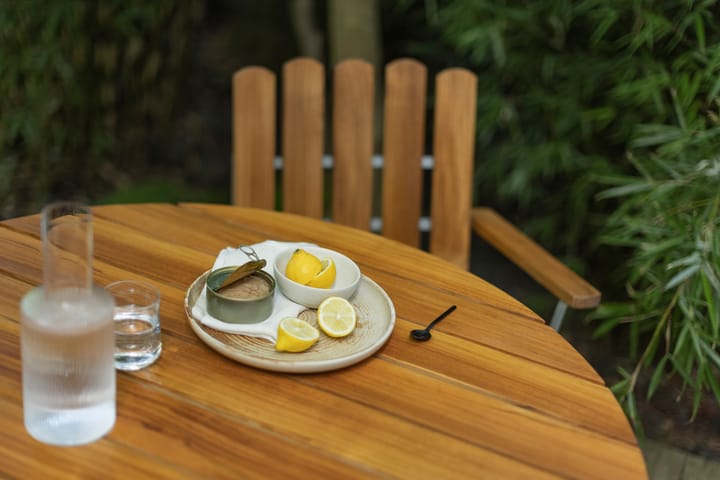 9A tavolo da pranzo, Teak Ø100 cm Grythyttan Stålmöbler