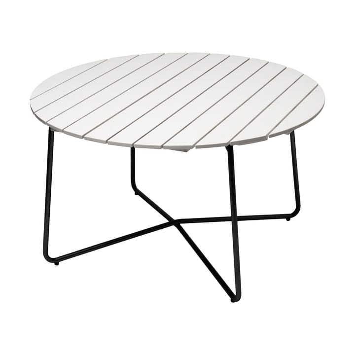 9A tavolo da pranzo - White lacquered oak-black base, Ø120 cm - Grythyttan Stålmöbler