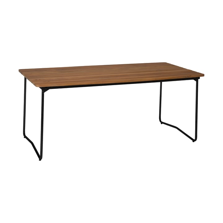 B31 170 tavolo da pranzo - Untreated teak-black base - Grythyttan Stålmöbler