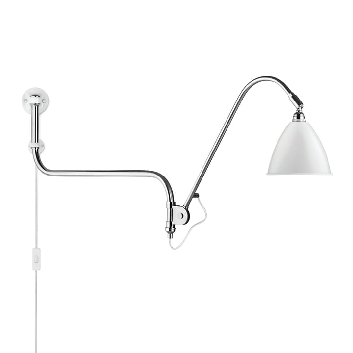 Lampada da parete Bestlite BL10 , bianco opaco-cromo GUBI