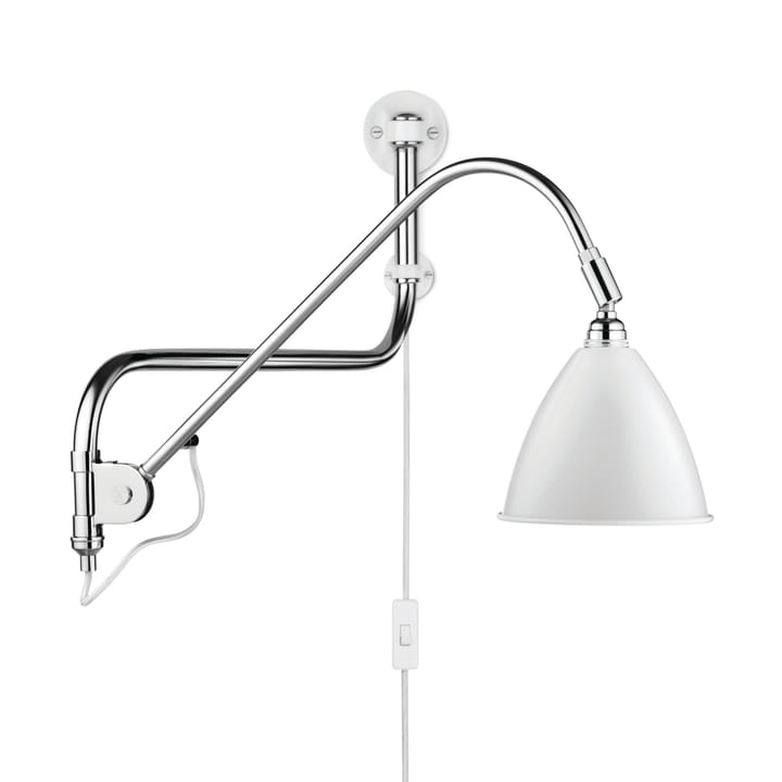 Lampada da parete Bestlite BL10 , bianco opaco-cromo GUBI