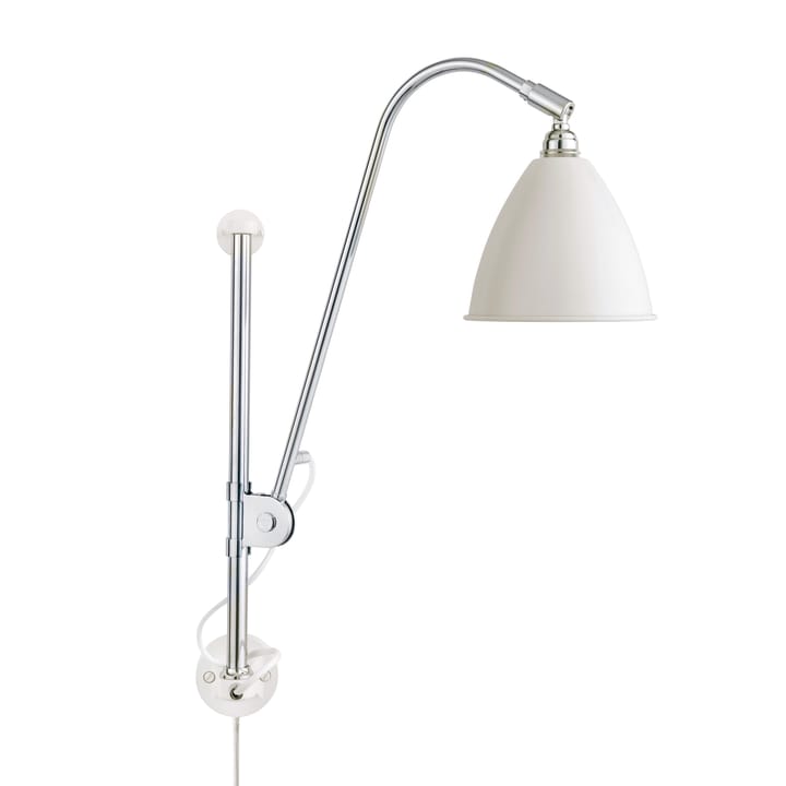 Lampada da parete Bestlite BL5, Bianco opaco-cromo GUBI