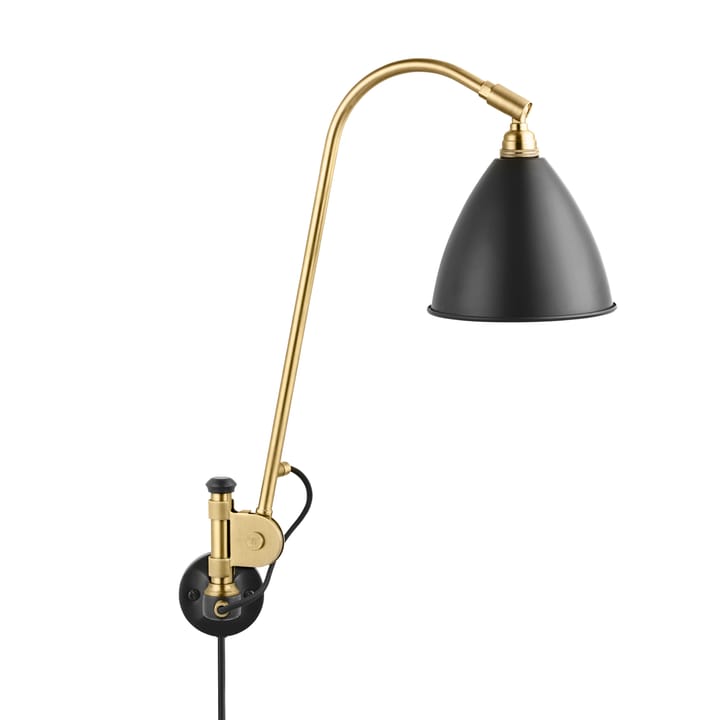 Lampada da parete Bestlite BL6, charcoal black-brass GUBI