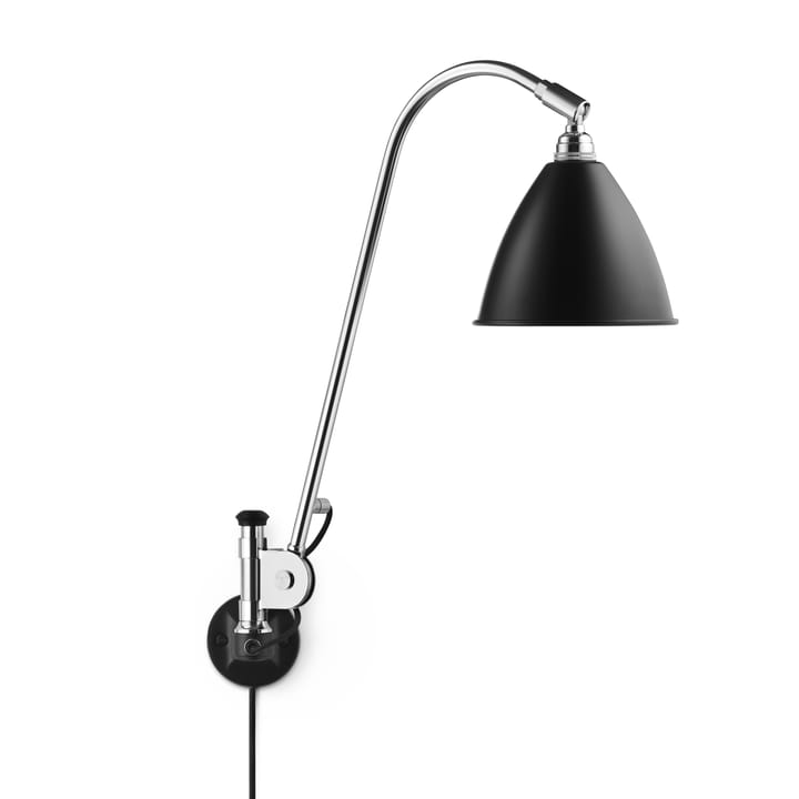 Lampada da parete Bestlite BL6, nero-cromo GUBI