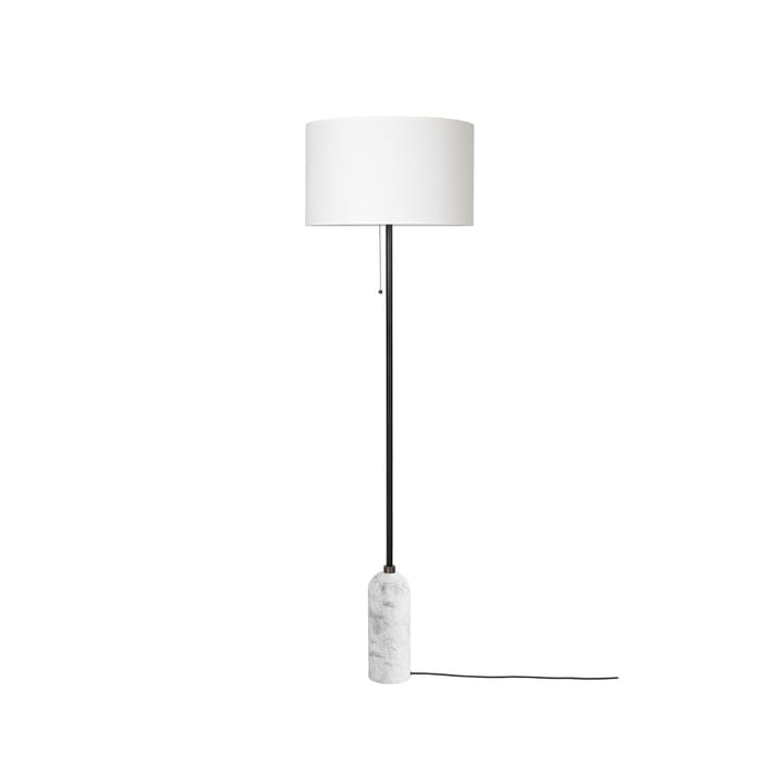 Lampada da pavimento Gravity - marmo bianco/bianco - GUBI