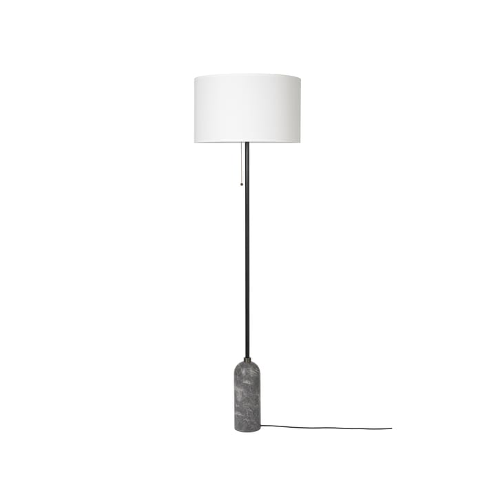 Lampada da pavimento Gravity - marmo grigio/bianco - GUBI