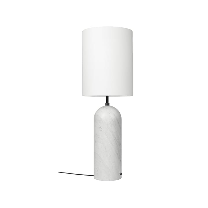 Lampada da pavimento Gravity XL - marmo bianco/bianco, alta - GUBI