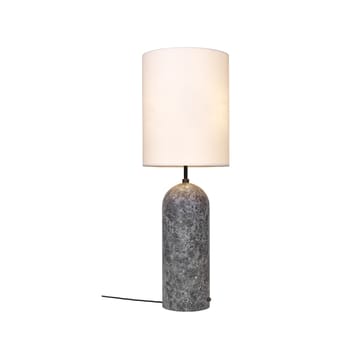 Lampada da pavimento Gravity XL - marmo grigio/bianco, alta - GUBI