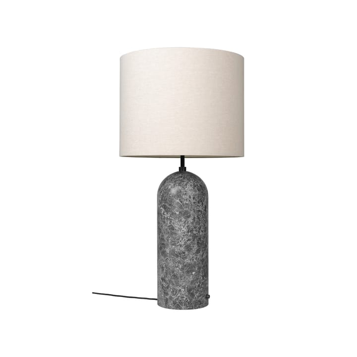 Lampada da pavimento Gravity XL - marmo grigio/bianco, bassa - GUBI