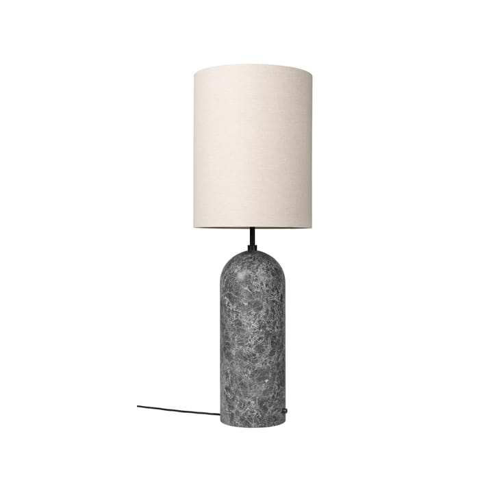 Lampada da pavimento Gravity XL - marmo grigio/tela, alta - GUBI