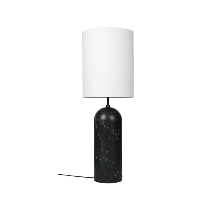 Lampada da pavimento Gravity XL - marmo nero/bianco, alta - GUBI