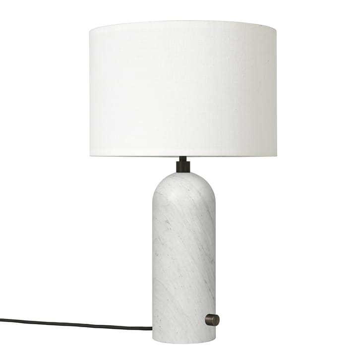 Lampada da tavolo Gravity S, marmo bianco - bianco GUBI