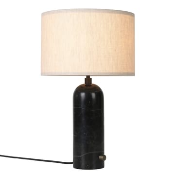 Lampada da tavolo Gravity S - marmo nero-tela - GUBI