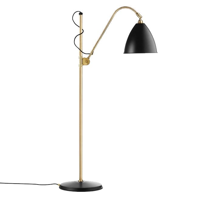 Lampada da terra Bestlite BL3M, charcoal black-brass GUBI