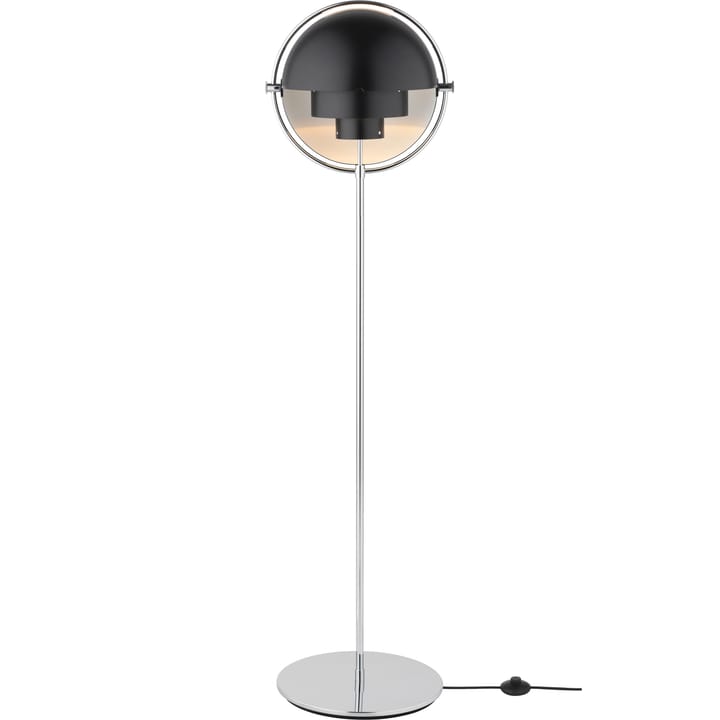 Lampada da terra Multi-Lite, Cromo-nero GUBI