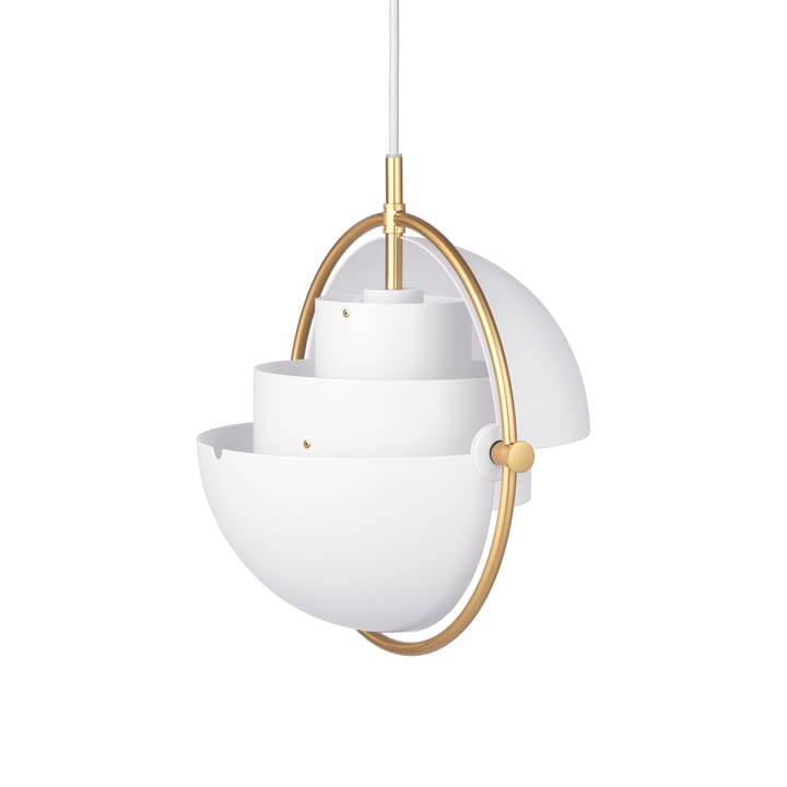 Plafoniera Multi-Lite piccola, ottone-bianco GUBI