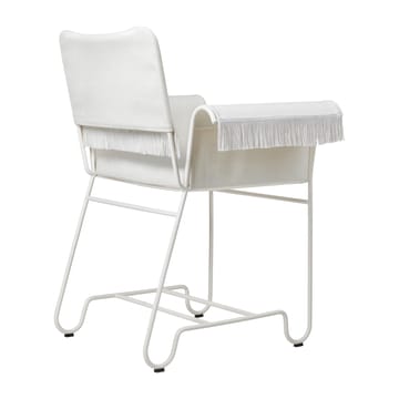 Poltroncina con braccioli Tropique con frangia - White semi matt-Leslie 06 - GUBI