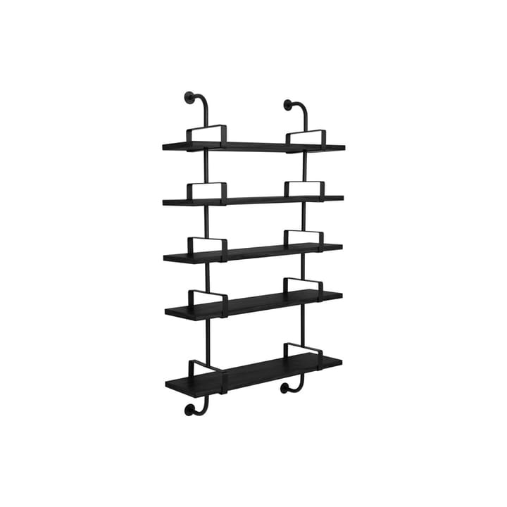 Scaffale da parete 5 ripiani Demon - faggio macchiato nero, 95 cm - GUBI