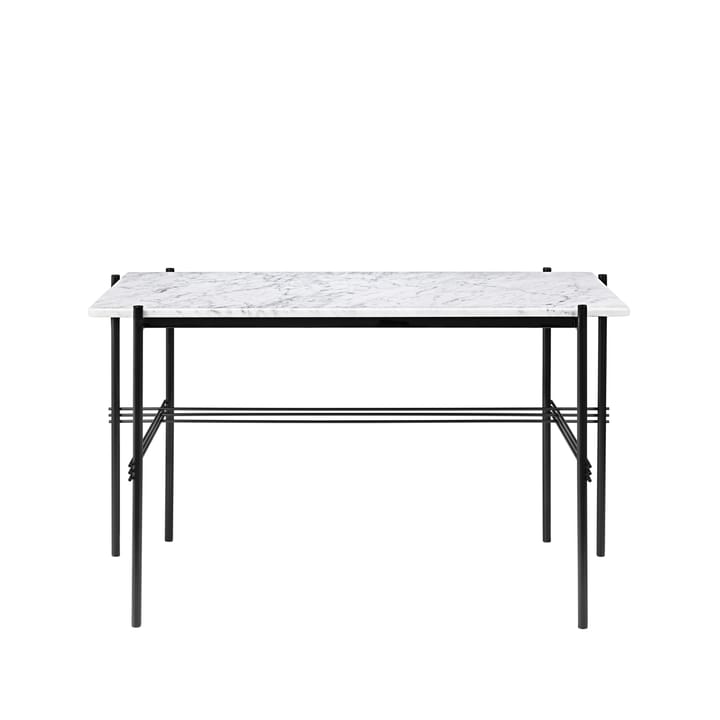 Scrivania TS Desk - marmo bianco, acciaio laccato nero - GUBI