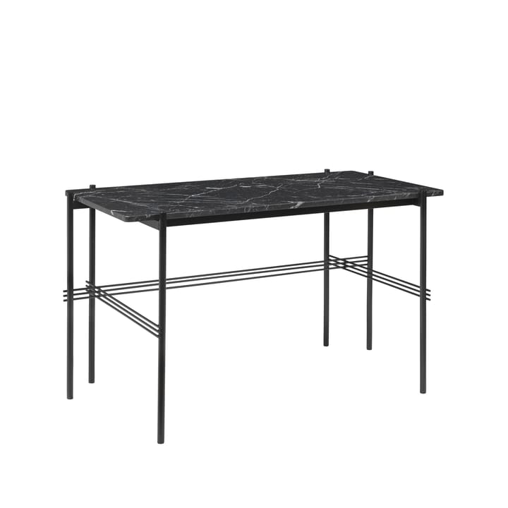 Scrivania TS Desk, marmo nero, acciaio laccato nero GUBI