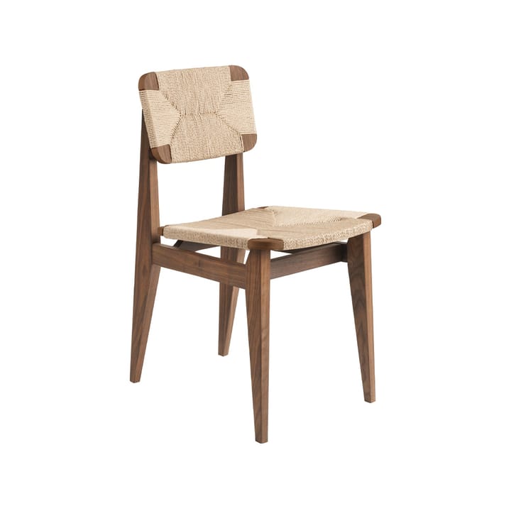 Sedia C-Chair - noce americano, seduta e schienale intrecciati in materiale naturale - GUBI