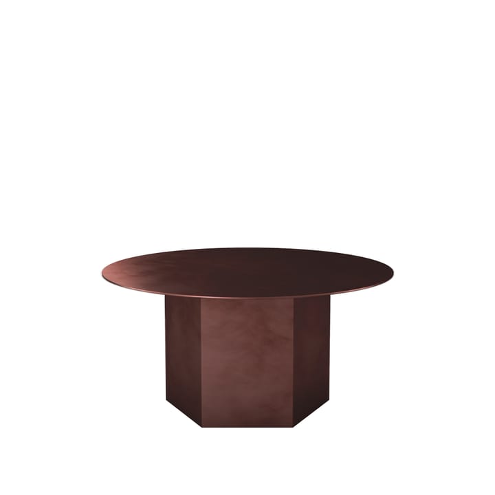 Tavolino da caffè Epic Steel - earthy red, Ø 80 cm - GUBI