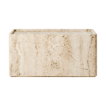 Tavolino laterale Pietra 30x80x40 cm - Travertino bianco neutro - GUBI