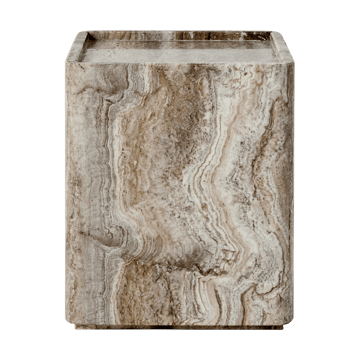 Tavolino laterale Pietra 33x33x40 cm - Seppia vivace - GUBI