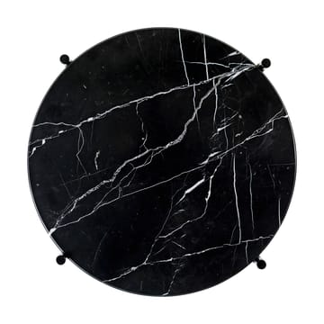 Tavolino TS acciaio lucidato Ø 40 cm - Marmo nero Marquina - GUBI