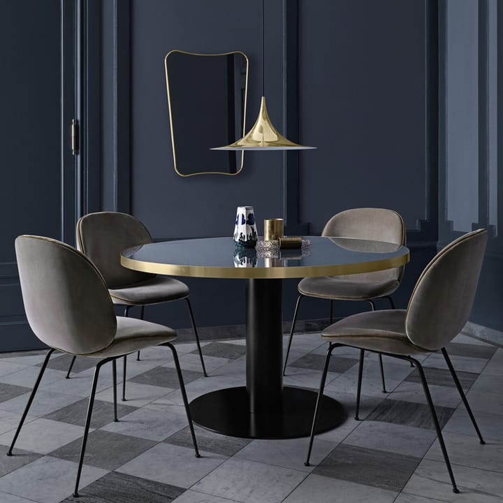 Tavolo da pranzo Gubi 2.0, rovere Ø 130 cm, base nera GUBI