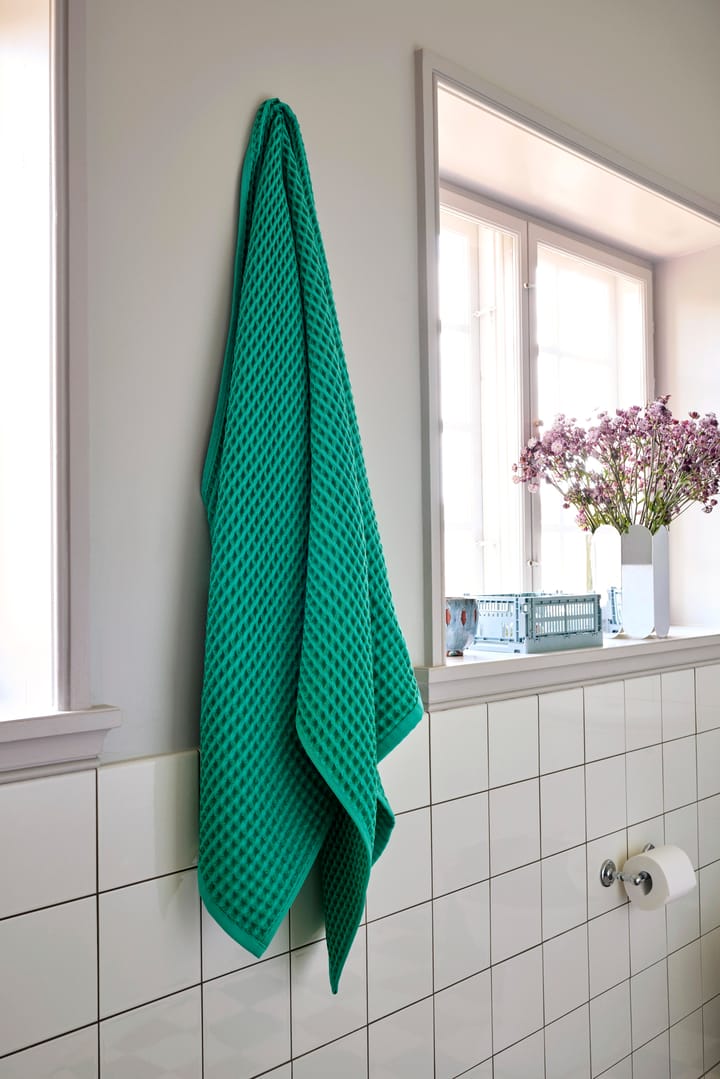 Asciugamano da bagno Waffle 70x140 cm, Emerald green HAY