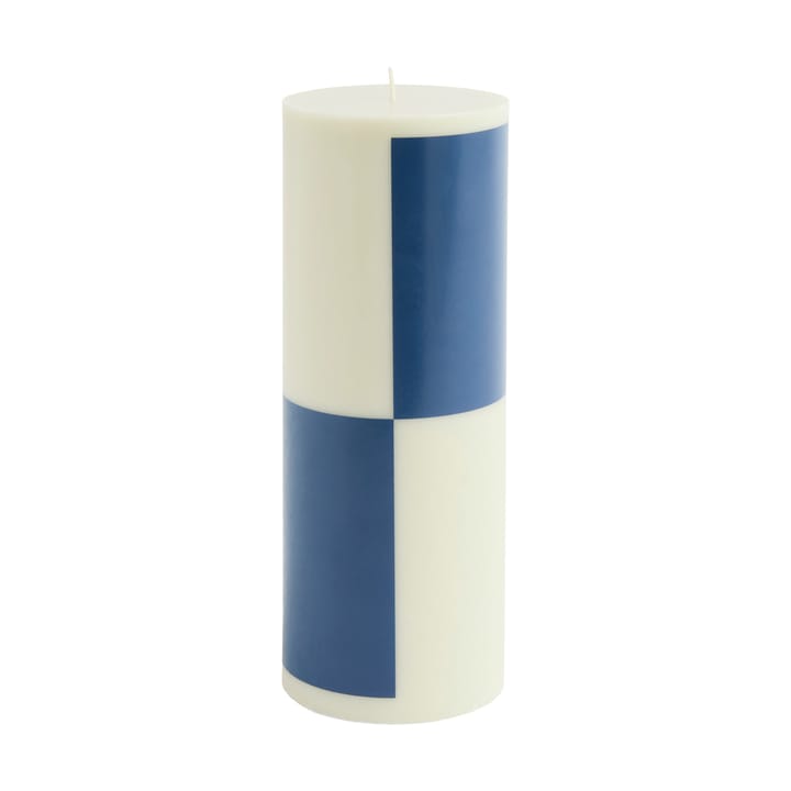 Candela a colonna blockljus grande 25 cm - Milky green-dark blue - HAY